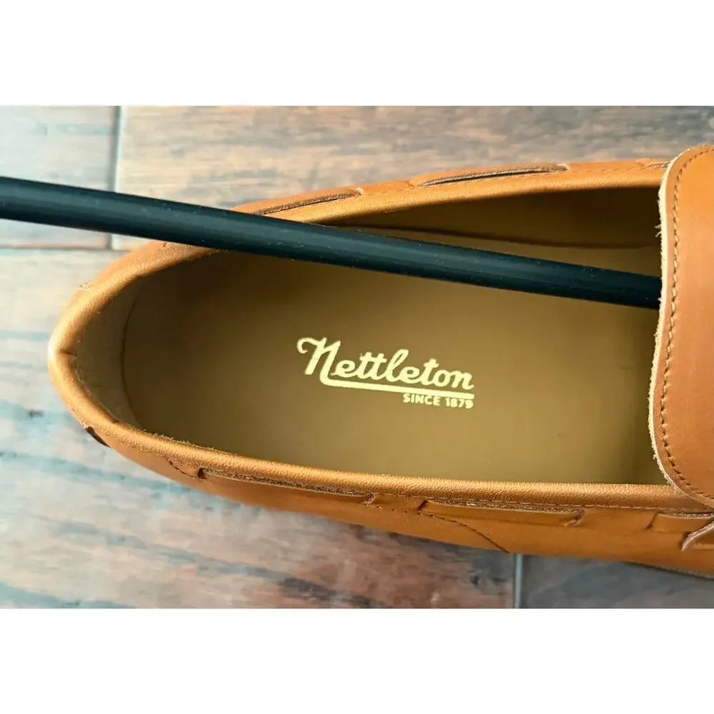 $950 NIB Nettleton Whiskey Leather Timeless Tassel Shoes Slip Ons Loafers 10